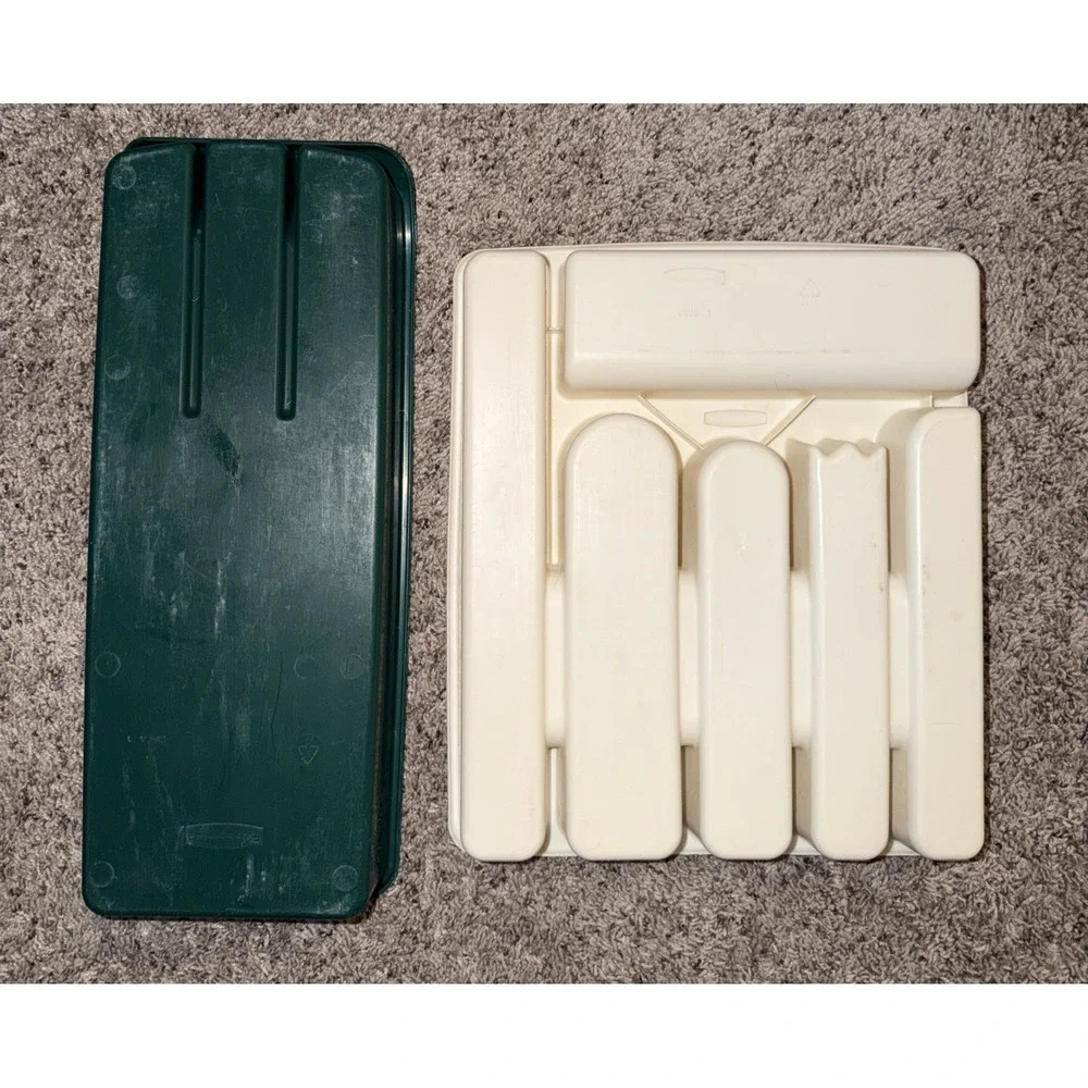 Rubbermaid Utensil Silverware Drawer Organizers Tray #2925 & 294 A‎ Vtg 90's